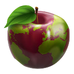 1090487-Clipart-3d-Red-Apple-Globe-With-Green-Continents-Royalty-Free-Vector-Illustration